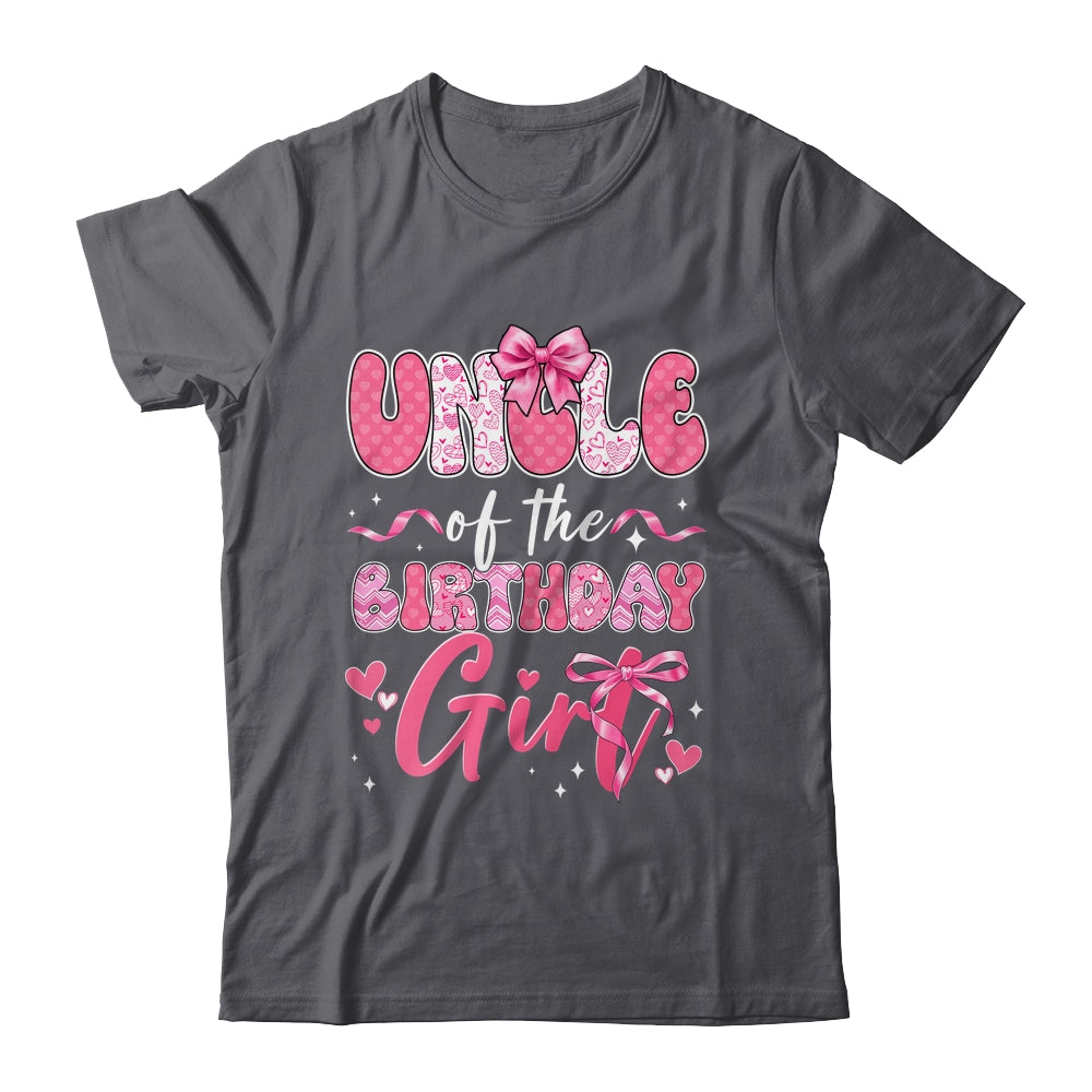 Uncle Of The Birthday Girl Pink Coquette Bow Family Shirt & Hoodie | siriusteestore