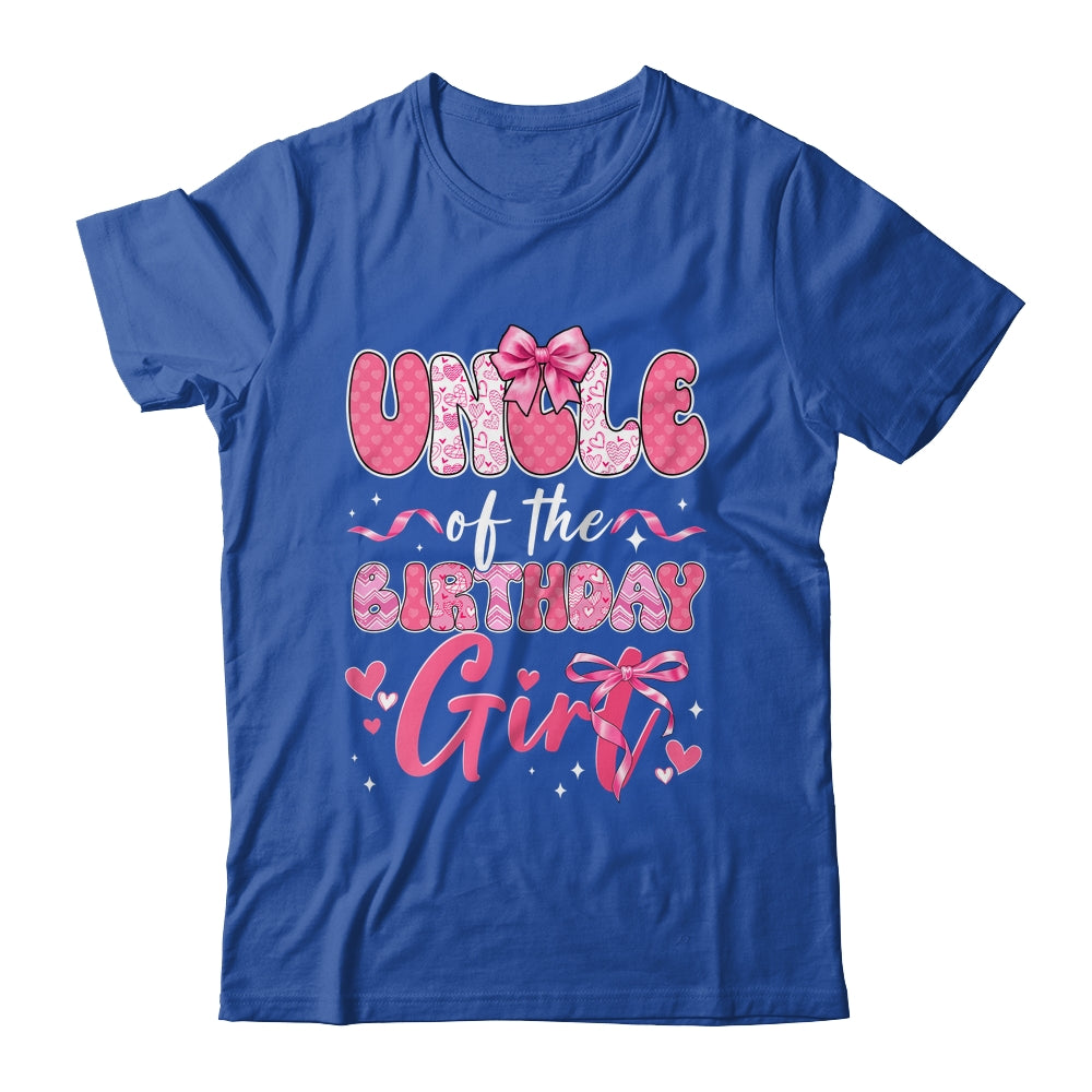 Uncle Of The Birthday Girl Pink Coquette Bow Family Shirt & Hoodie | siriusteestore