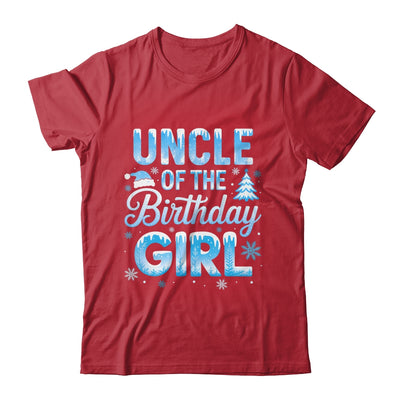 Uncle Of The Birthday Girl Snowflakes Winter Family Matching Shirt & Hoodie | siriusteestore
