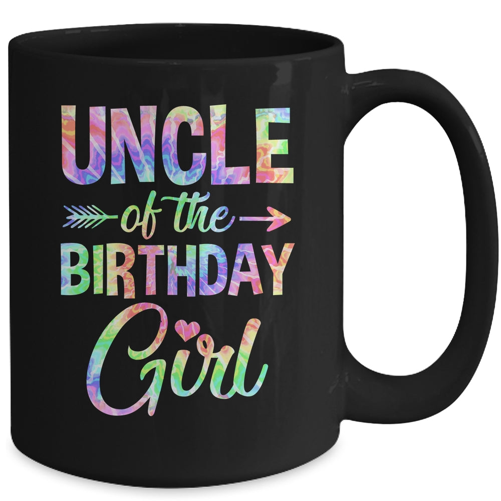 Uncle Of The Birthday Girl Tie Dye 1st Birthday Girl Family Mug | siriusteestore