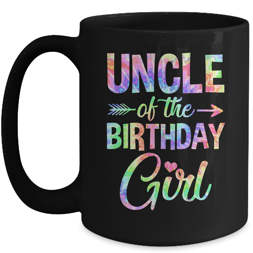 Uncle Of The Birthday Girl Tie Dye 1st Birthday Girl Family Mug | siriusteestore