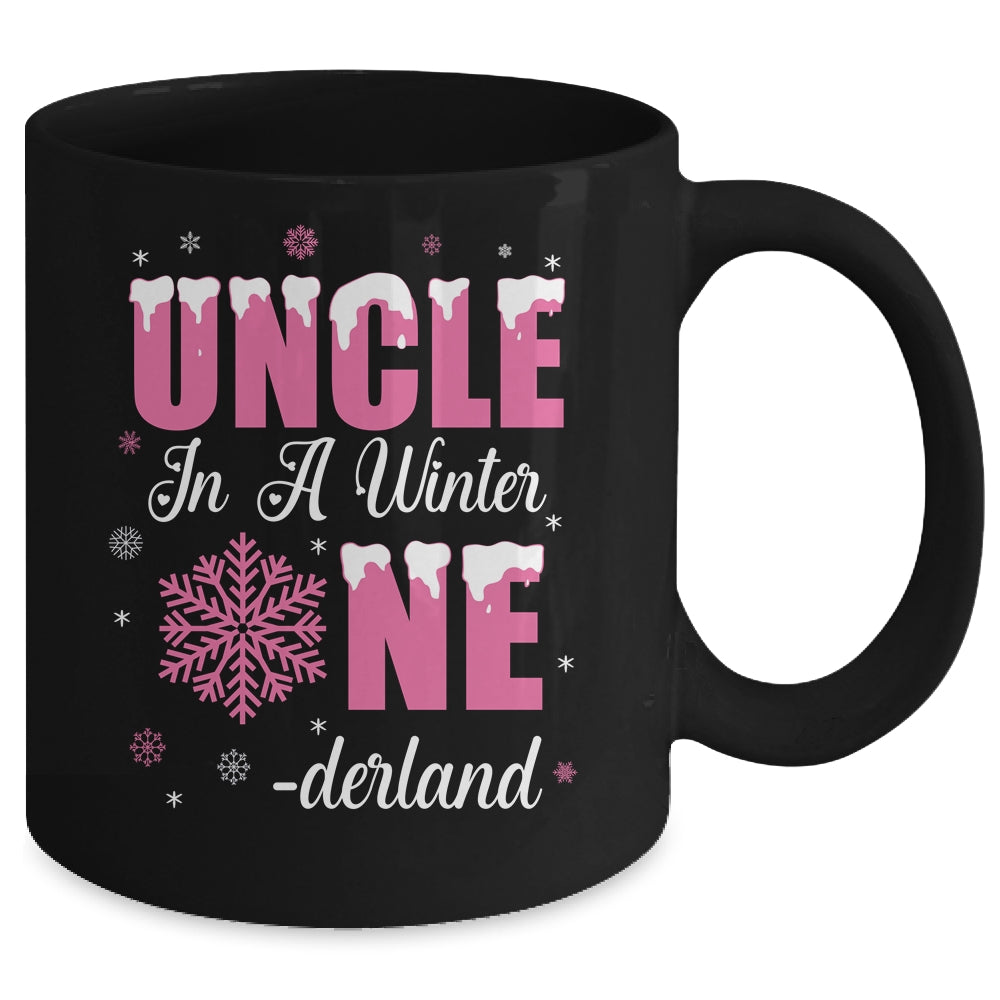 Uncle Of The Birthday Girl Winter Onederland 1st Birthday Mug | siriusteestore