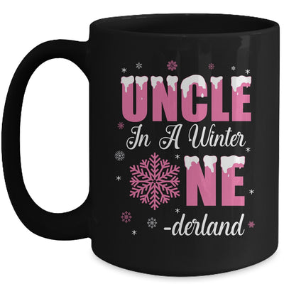 Uncle Of The Birthday Girl Winter Onederland 1st Birthday Mug | siriusteestore