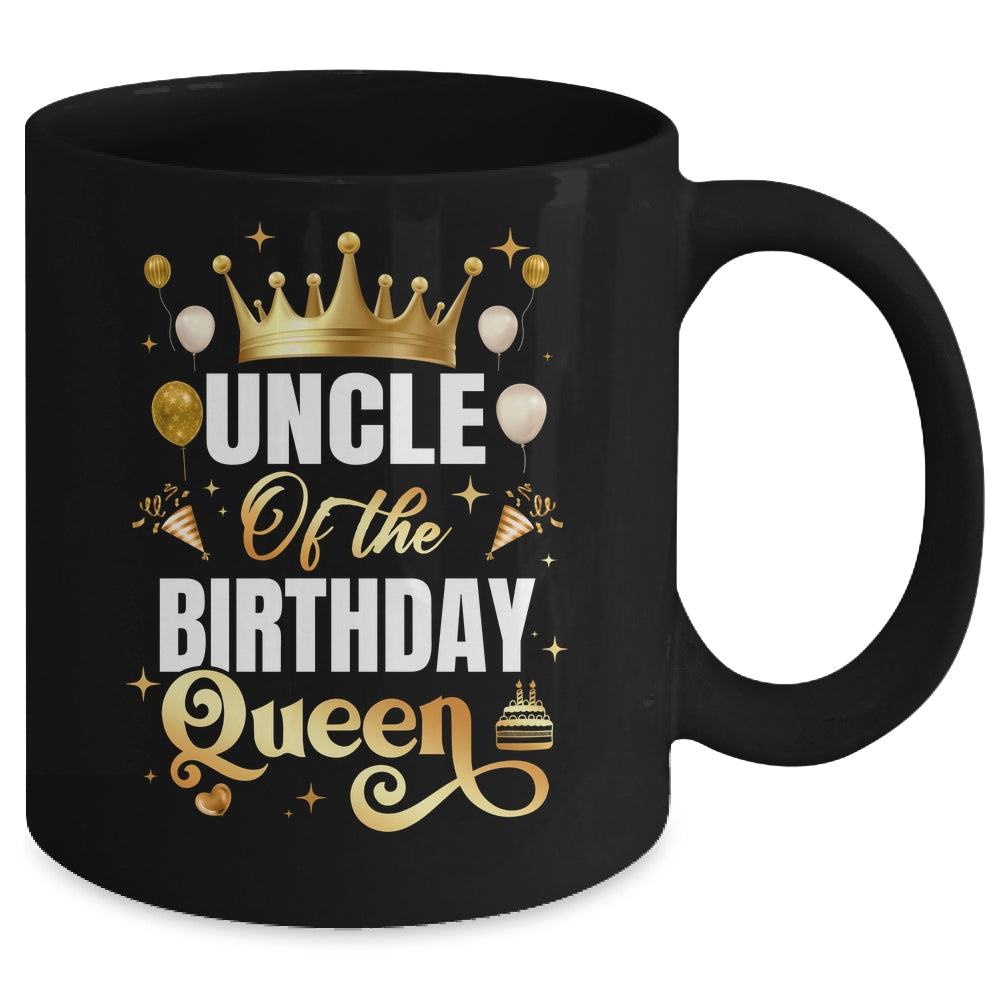 Uncle Of The Birthday Queen Funny Matching Birthday Party Mug | siriusteestore