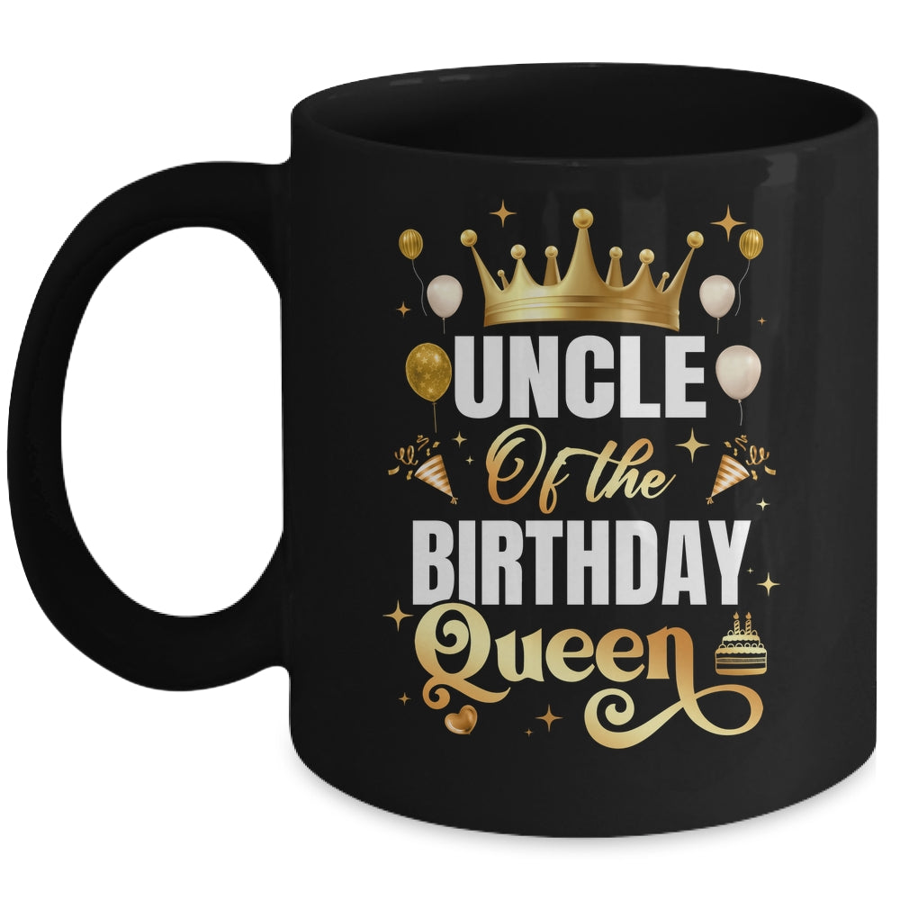 Uncle Of The Birthday Queen Funny Matching Birthday Party Mug | siriusteestore