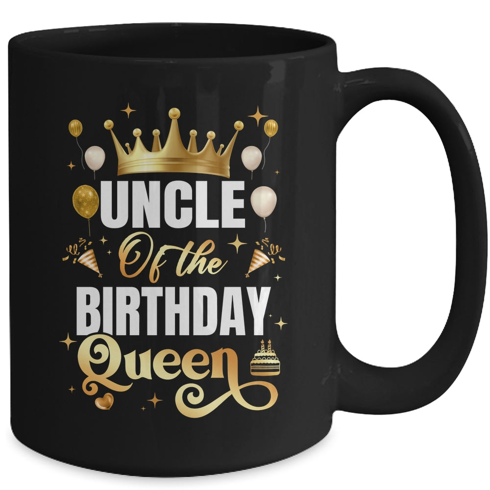 Uncle Of The Birthday Queen Funny Matching Birthday Party Mug | siriusteestore
