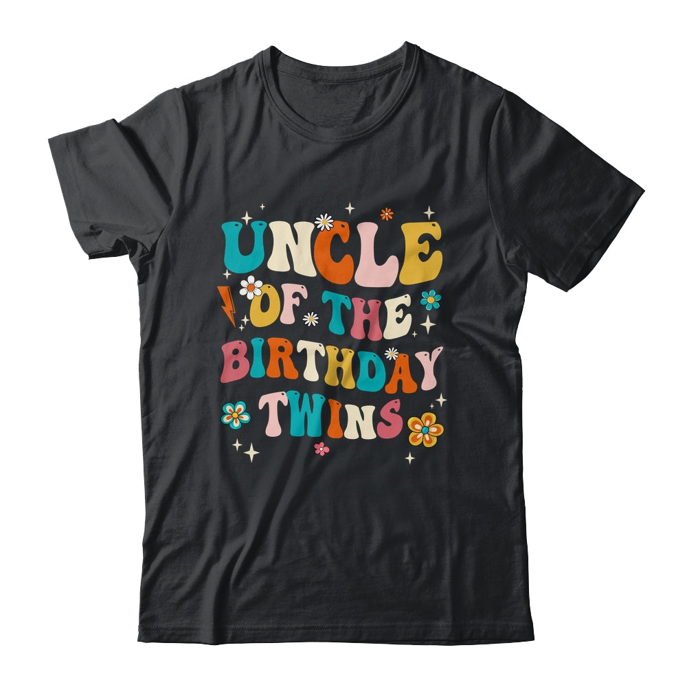 Uncle Of The Birthday Twins Boys Girls Party Retro Bday Shirt & Hoodie | siriusteestore