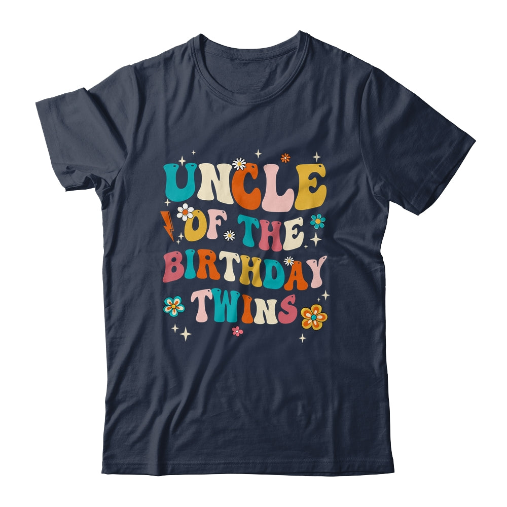Uncle Of The Birthday Twins Boys Girls Party Retro Bday Shirt & Hoodie | siriusteestore