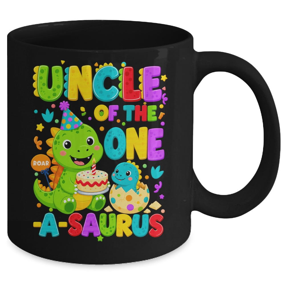Uncle Of The One-A-Saurus 1St Birthday Boy T-Rex Dinosaur Mug | siriusteestore