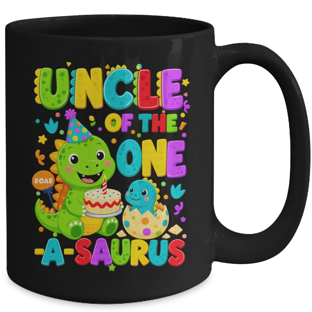 Uncle Of The One-A-Saurus 1St Birthday Boy T-Rex Dinosaur Mug | siriusteestore