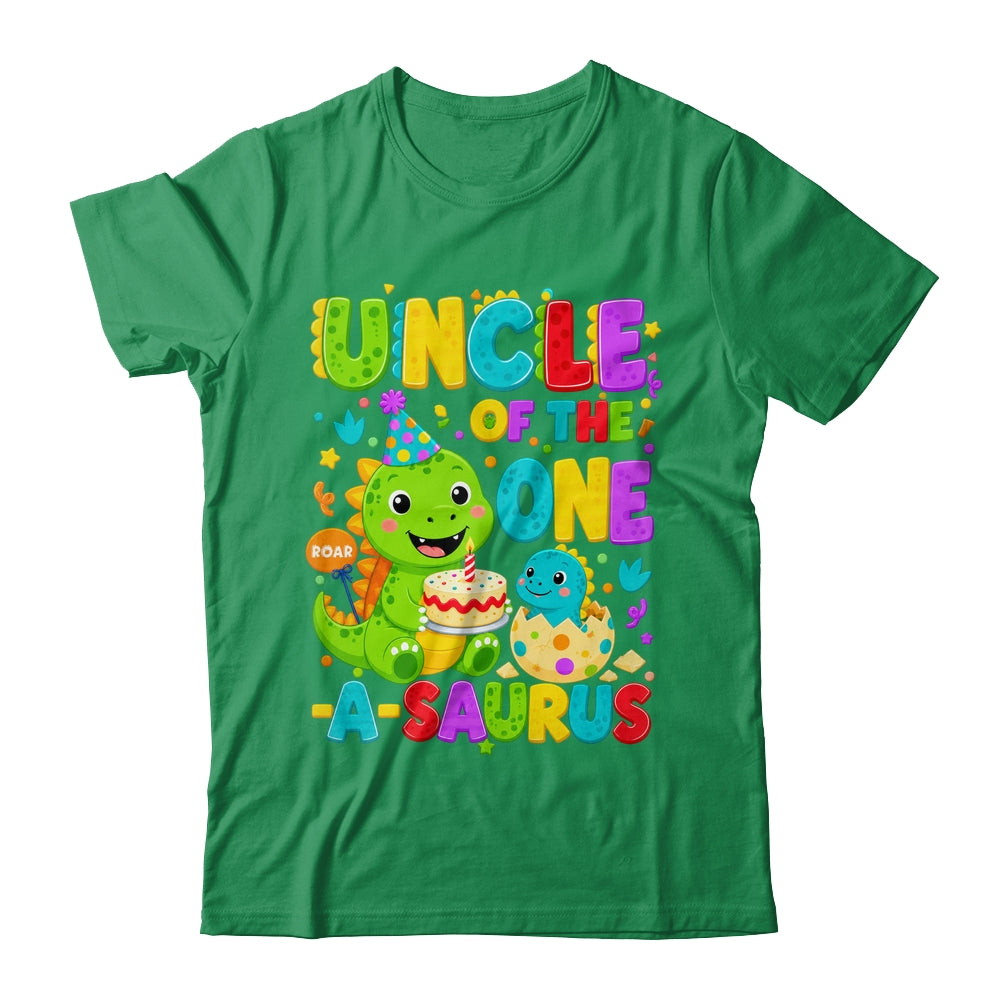 Uncle Of The One-A-Saurus 1St Birthday Boy T-Rex Dinosaur Shirt & Hoodie | siriusteestore
