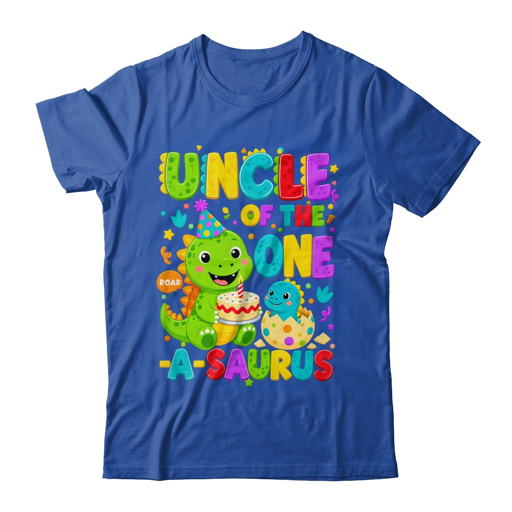 Uncle Of The One-A-Saurus 1St Birthday Boy T-Rex Dinosaur Shirt & Hoodie | siriusteestore