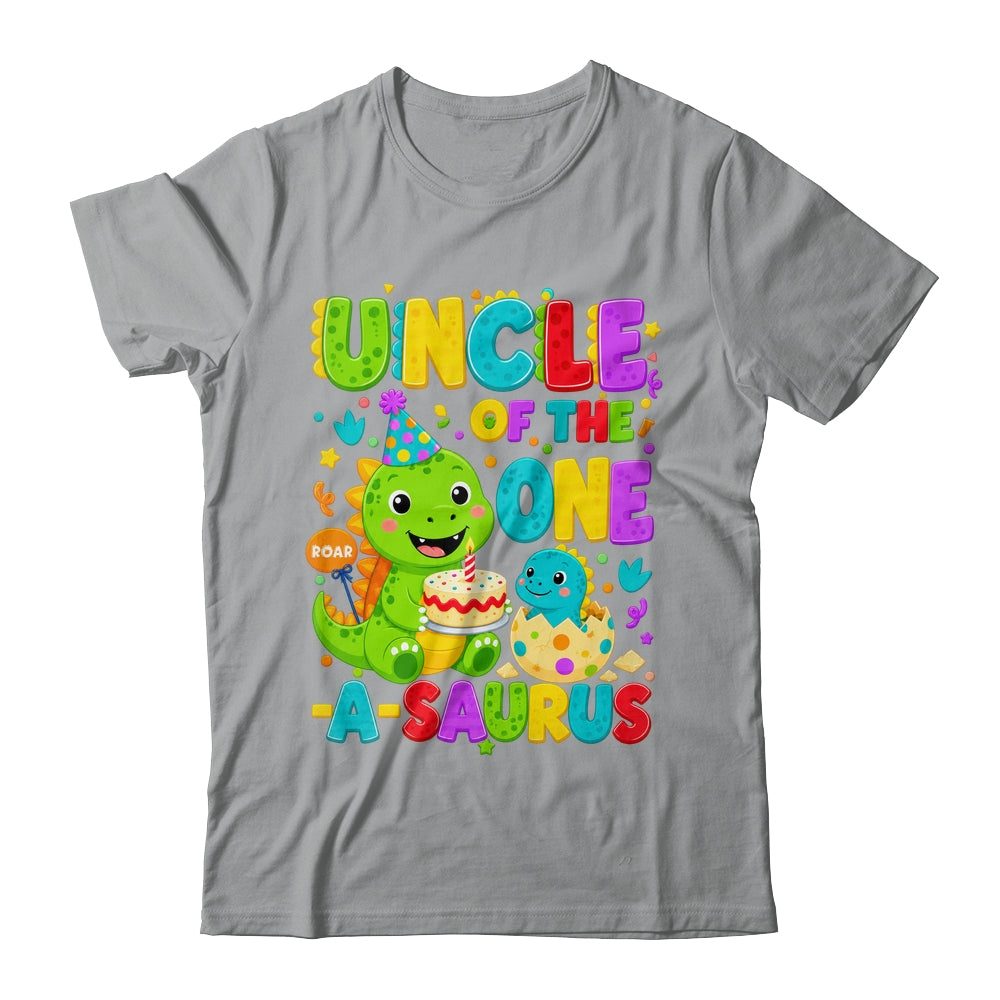 Uncle Of The One-A-Saurus 1St Birthday Boy T-Rex Dinosaur Shirt & Hoodie | siriusteestore
