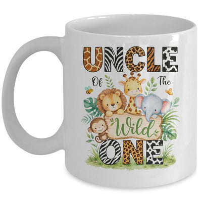 Uncle Of The Wild One First Birthday Boy Jungle Safari Mug | siriusteestore