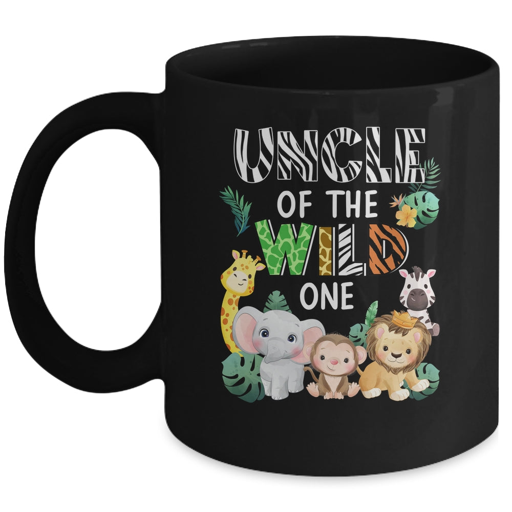 Uncle Of The Wild One Zoo Theme Birthday Safari Animal Mug | siriusteestore