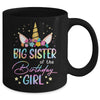 Unicorn Big Sister Of The Birthday Girl Unicorn Flower Birthday Mug | siriusteestore