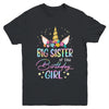 Unicorn Big Sister Of The Birthday Girl Unicorn Flower Birthday Youth Shirt | siriusteestore