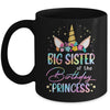 Unicorn Big Sister Of The Birthday Princess Unicorn Flower Birthday Mug | siriusteestore
