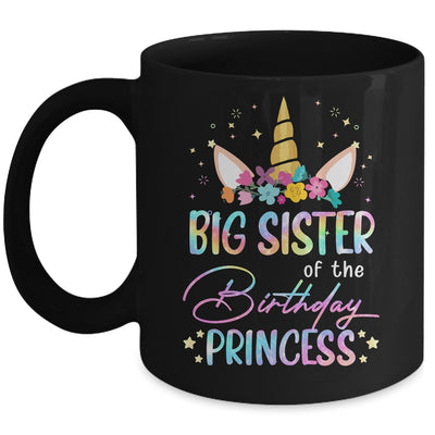 Unicorn Big Sister Of The Birthday Princess Unicorn Flower Birthday Mug | siriusteestore