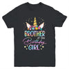 Unicorn Brother Of The Birthday Girl Unicorn Flower Birthday Youth Shirt | siriusteestore