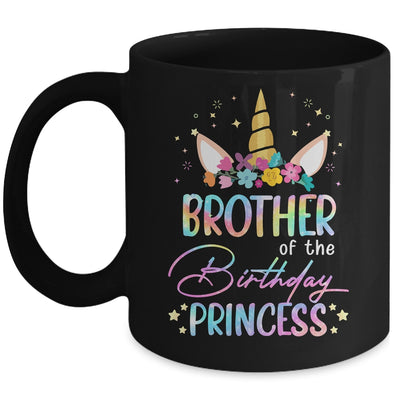 Unicorn Brother Of The Birthday Princess Unicorn Flower Birthday Mug | siriusteestore