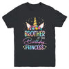 Unicorn Brother Of The Birthday Princess Unicorn Flower Birthday Youth Shirt | siriusteestore