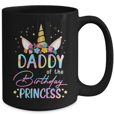 Unicorn Daddy Of The Birthday Princess Unicorn Flower Birthday Mug | siriusteestore