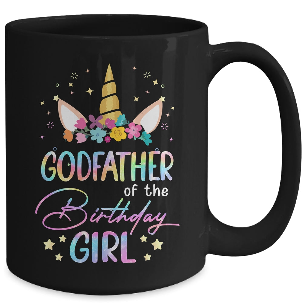 Unicorn Godfather Of The Birthday Girl Unicorn Flower Birthday Mug | siriusteestore