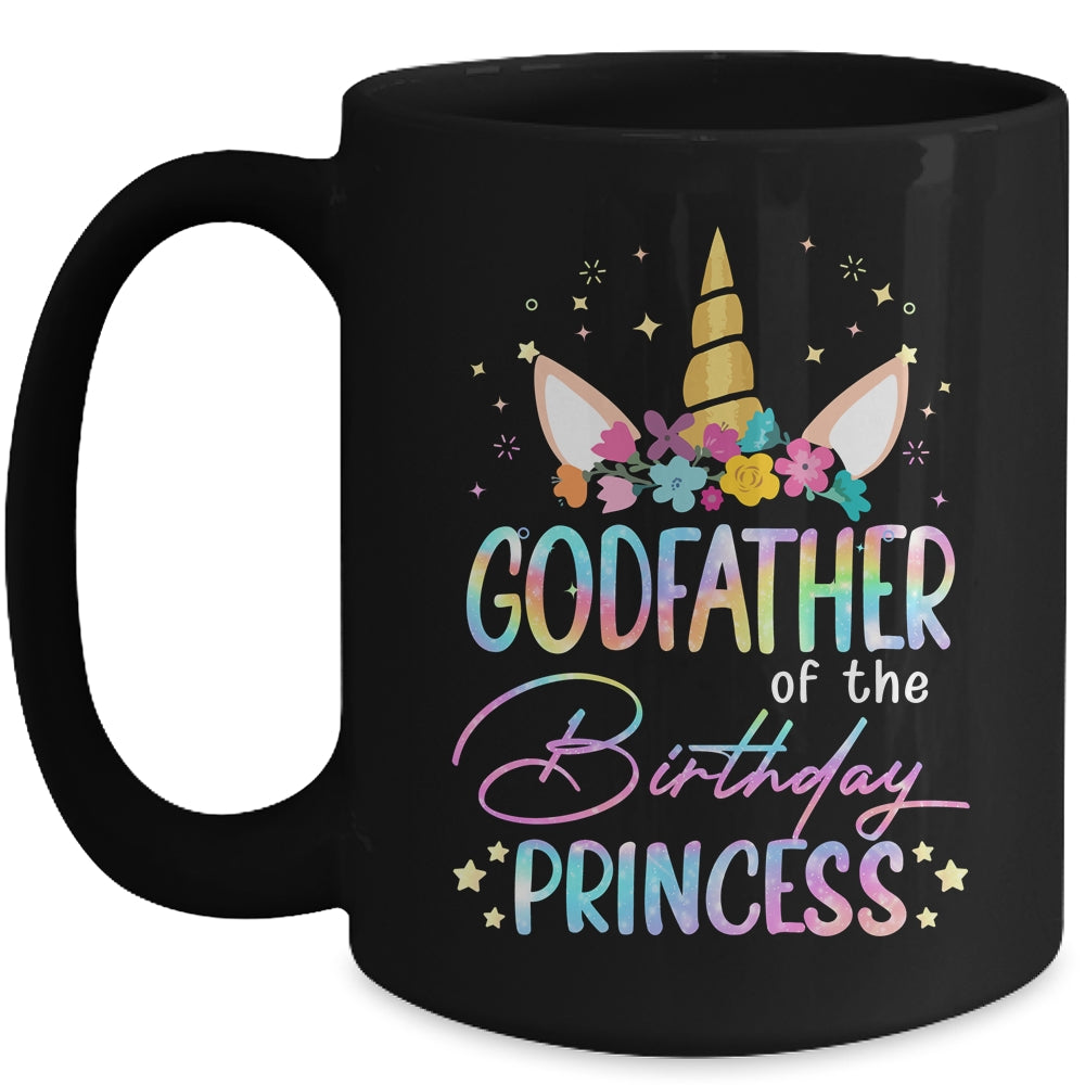 Unicorn Godfather Of The Birthday Princess Unicorn Flower Birthday Mug | siriusteestore