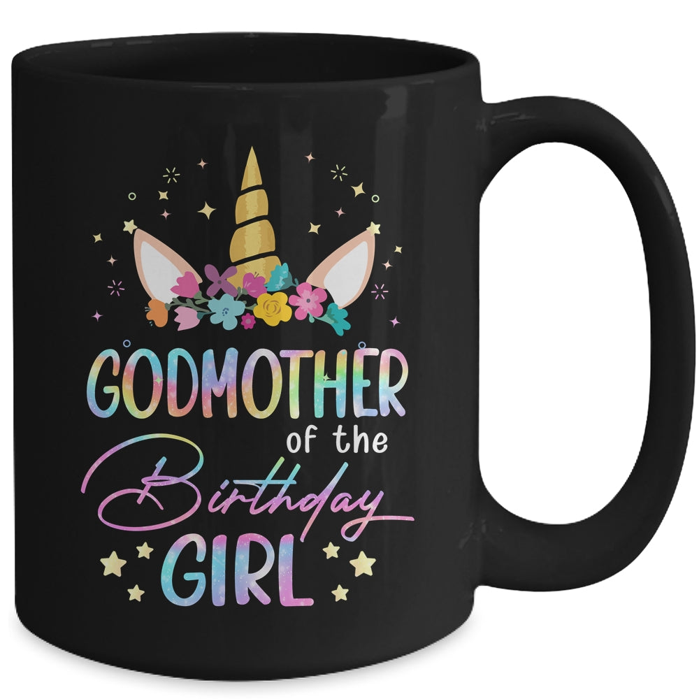 Unicorn Godmother Of The Birthday Girl Unicorn Flower Birthday Mug | siriusteestore