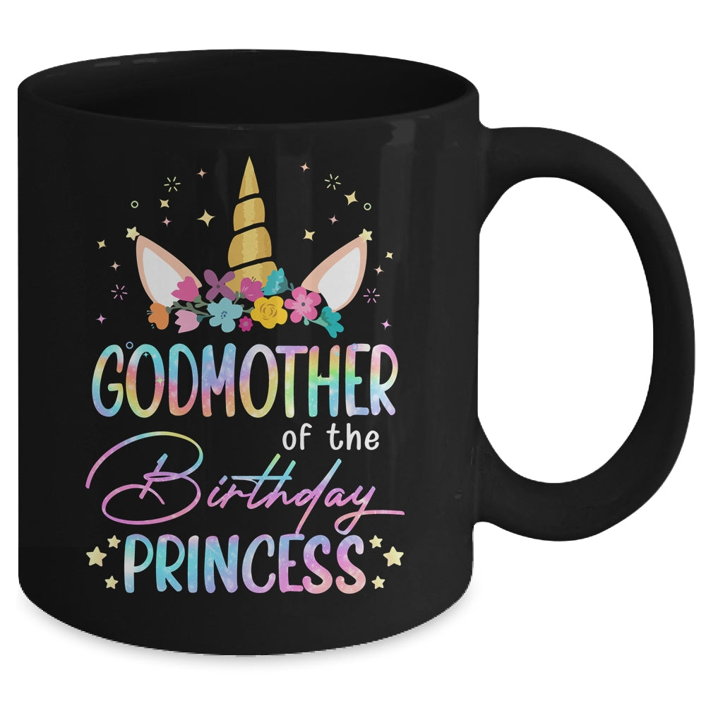 Unicorn Godmother Of The Birthday Princess Unicorn Flower Birthday Mug | siriusteestore