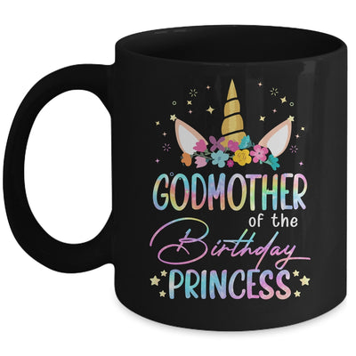 Unicorn Godmother Of The Birthday Princess Unicorn Flower Birthday Mug | siriusteestore