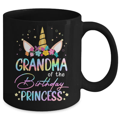 Unicorn Grandma Of The Birthday Princess Unicorn Flower Birthday Mug | siriusteestore