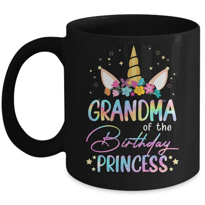 Unicorn Grandma Of The Birthday Princess Unicorn Flower Birthday Mug | siriusteestore