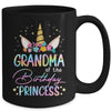 Unicorn Grandma Of The Birthday Princess Unicorn Flower Birthday Mug | siriusteestore