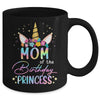 Unicorn Mom Of The Birthday Princess Unicorn Flower Birthday Mug | siriusteestore