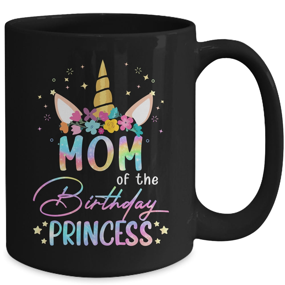 Unicorn Mom Of The Birthday Princess Unicorn Flower Birthday Mug | siriusteestore