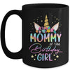 Unicorn Mommy Of The Birthday Girl Unicorn Flower Birthday Mug | siriusteestore