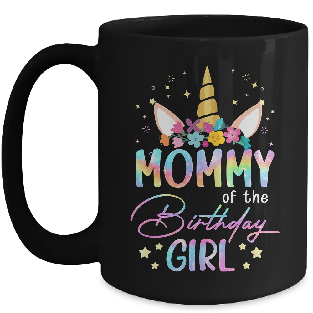 Unicorn Mommy Of The Birthday Girl Unicorn Flower Birthday Mug | siriusteestore