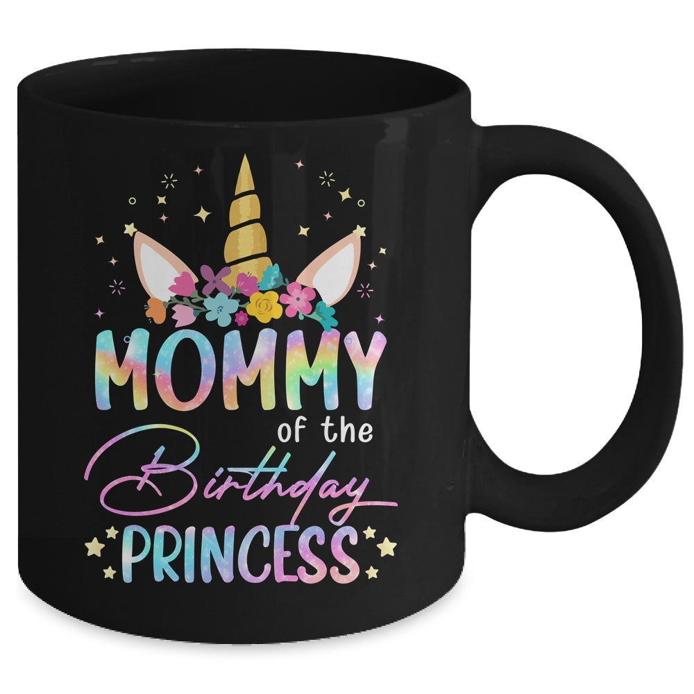 Unicorn Mommy Of The Birthday Princess Unicorn Flower Birthday Mug | siriusteestore