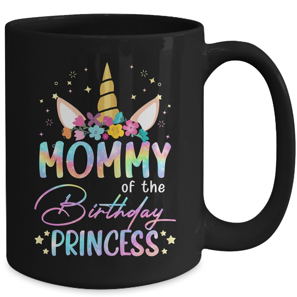Unicorn Mommy Of The Birthday Princess Unicorn Flower Birthday Mug | siriusteestore
