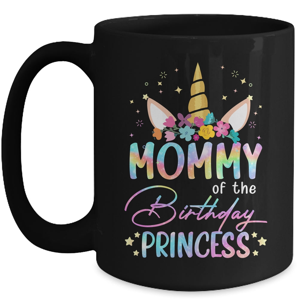 Unicorn Mommy Of The Birthday Princess Unicorn Flower Birthday Mug | siriusteestore