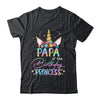 Unicorn Papa Of The Birthday Princess Unicorn Flower Birthday Shirt & Hoodie | siriusteestore