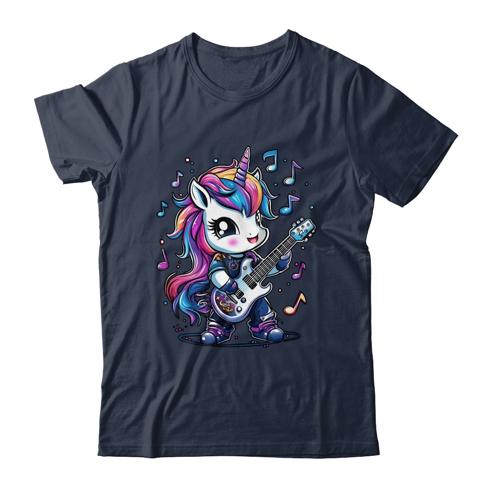 Unicorn Rock & Roll Guitar Rockin Music Guitarist Girl Women Shirt & Tank Top | siriusteestore