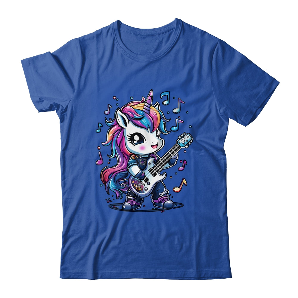Unicorn Rock & Roll Guitar Rockin Music Guitarist Girl Women Shirt & Tank Top | siriusteestore