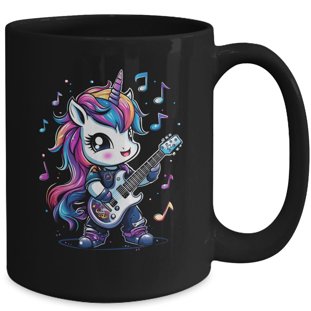 Unicorn Rock & Roll Guitar Rockin Music Guitarist Girl Women Mug | siriusteestore
