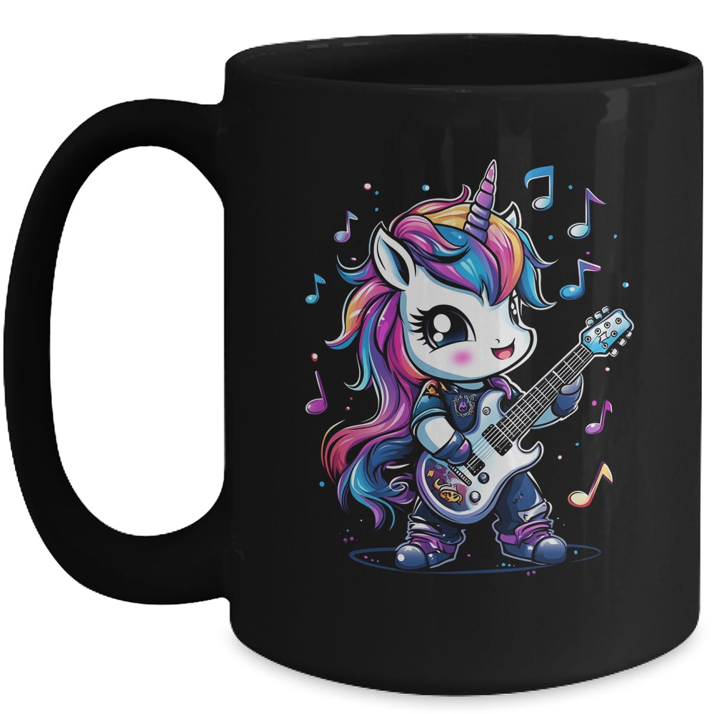 Unicorn Rock & Roll Guitar Rockin Music Guitarist Girl Women Mug | siriusteestore