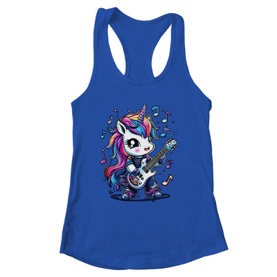 Unicorn Rock & Roll Guitar Rockin Music Guitarist Girl Women Shirt & Tank Top | siriusteestore