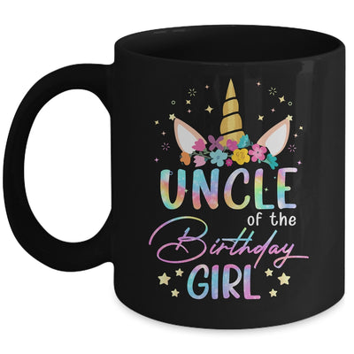 Unicorn Uncle Of The Birthday Girl Unicorn Flower Birthday Mug | siriusteestore
