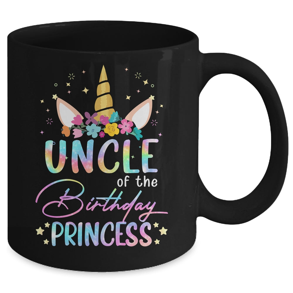 Unicorn Uncle Of The Birthday Princess Unicorn Flower Birthday Mug | siriusteestore